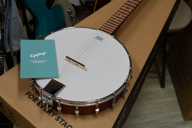 Epiphone MB-100 Banjo ５弦バンジョー マイク搭載アンプに繋げる オープンバックバンジョー エピフォン Banjo ギター専門店  キャットロック .Cat Rock..