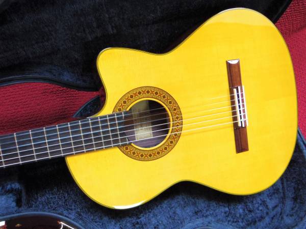 K.Yairi CE-1 エレガット マイク付 アンプに繋げる Kヤイリ CE1 ギター 